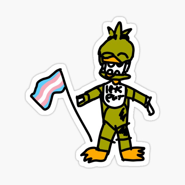 Withered Freddy says trans rights Sticker for Sale by jacklegobrr