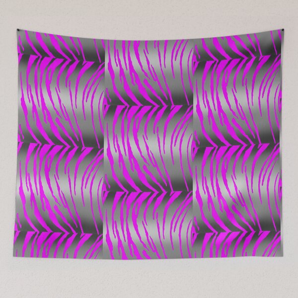 Item preview, Silver Tiger Stripes Pink designed and sold by blakcirclegirl.