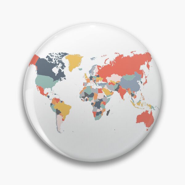 Item preview, World Map in Happy Colors designed and sold by UrbanEpiphany.