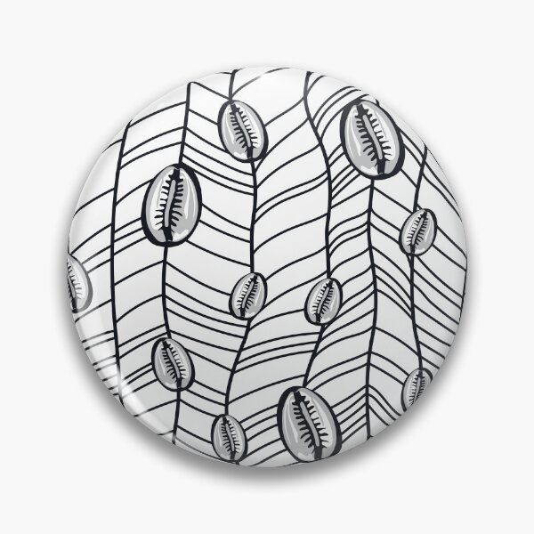 Item preview, Monochrome cowrie shell surface pattern designed and sold by TheArtDesk.