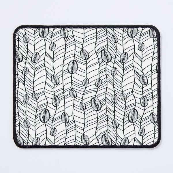 Item preview, Monochrome cowrie shell surface pattern designed and sold by TheArtDesk.