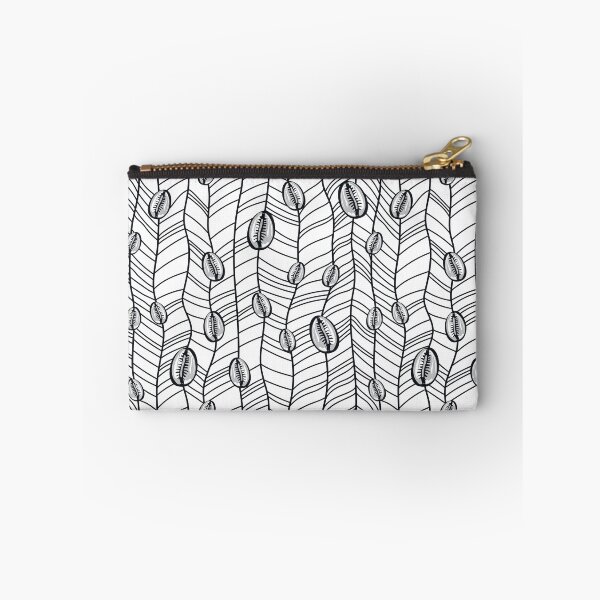 Item preview, Monochrome cowrie shell surface pattern designed and sold by TheArtDesk.