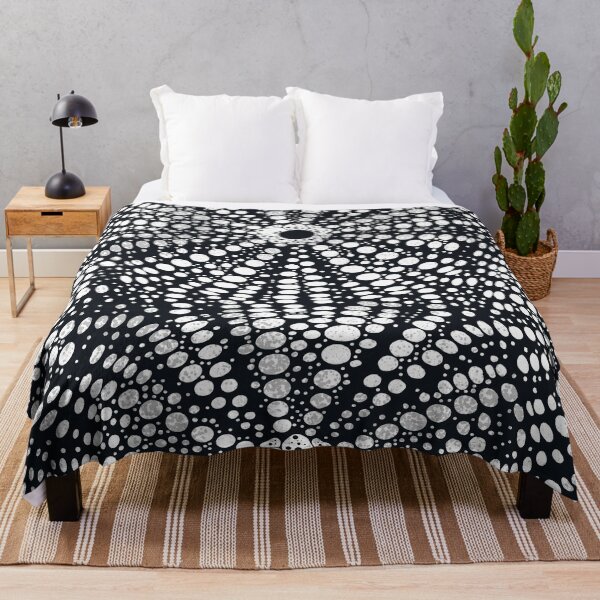 Item preview, Monochrome sea urchin surface pattern designed and sold by TheArtDesk.