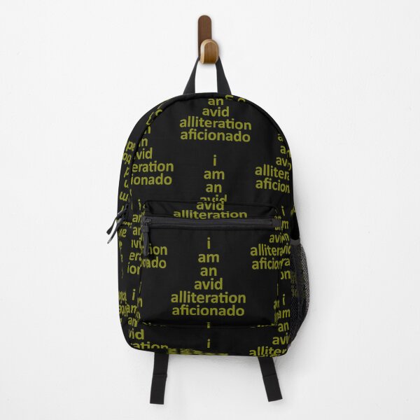 Item preview, I Am An Avid Alliteration Aficionado, Clever Word Pun Olive Green Letters designed and sold by artfulnotebook.