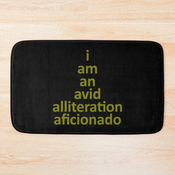 Item preview, I Am An Avid Alliteration Aficionado, Clever Word Pun Olive Green Letters designed and sold by artfulnotebook.