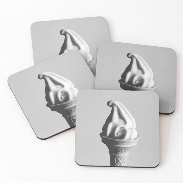 Item preview, Classic Vanilla Ice Cream Cone - Monochrome Ice Cream  designed and sold by Fatamimosh.