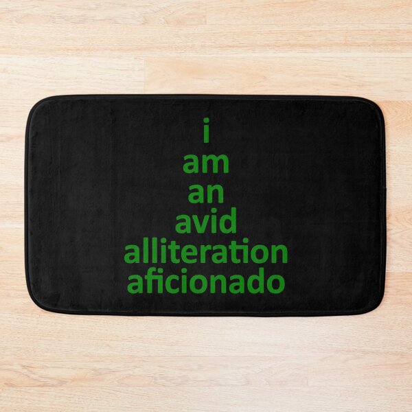 Item preview, I Am An Avid Alliteration Aficionado, Cute Word Pun Green Letters designed and sold by artfulnotebook.