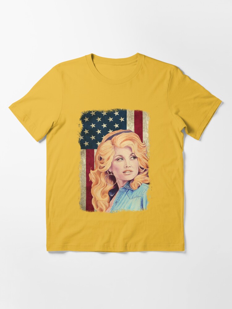 Disover Vintage American Flag Dolly Parton Essential T-Shirt