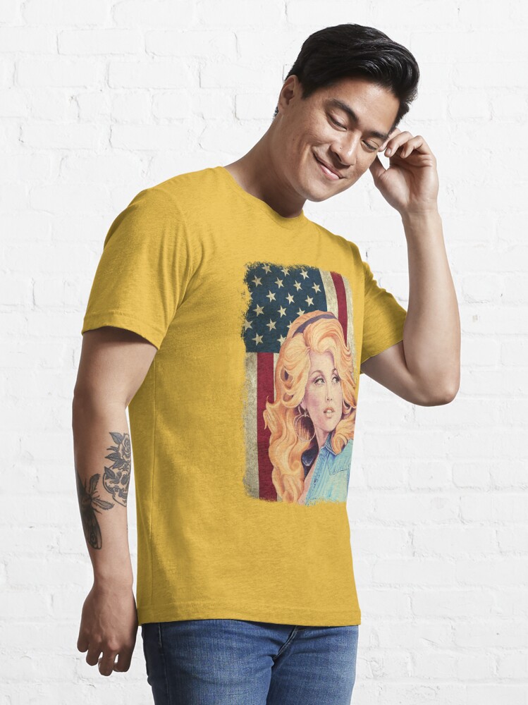 Discover Vintage American Flag Dolly Parton Essential T-Shirt