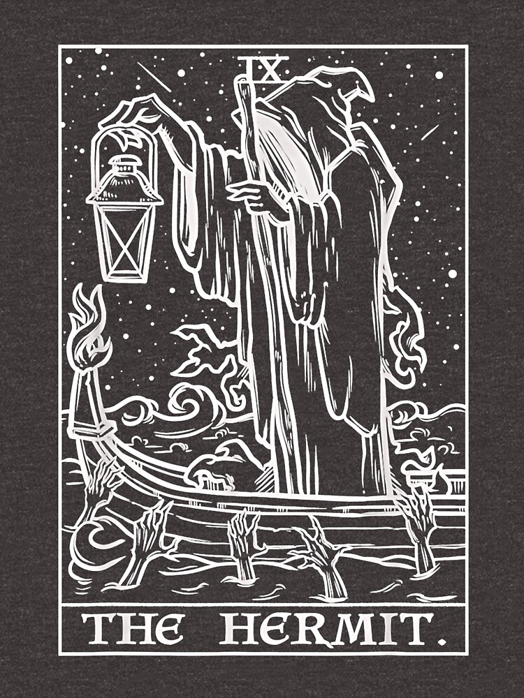 The Hermit Tarot Card Gothic Halloween Grim Reaper Occult by Kolreminibi