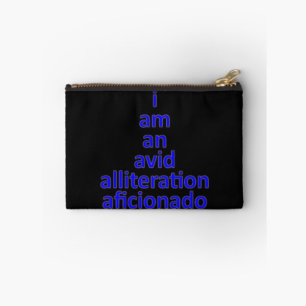 Item preview, I Am An Avid Alliteration Aficionado, Interesting Word Pun Blue Letters designed and sold by artfulnotebook.