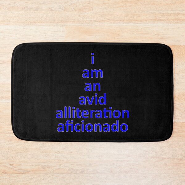 Item preview, I Am An Avid Alliteration Aficionado, Interesting Word Pun Blue Letters designed and sold by artfulnotebook.