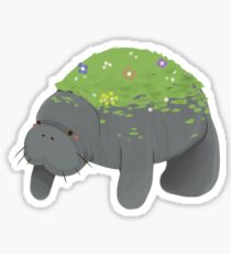 Flower Manatee Sticker