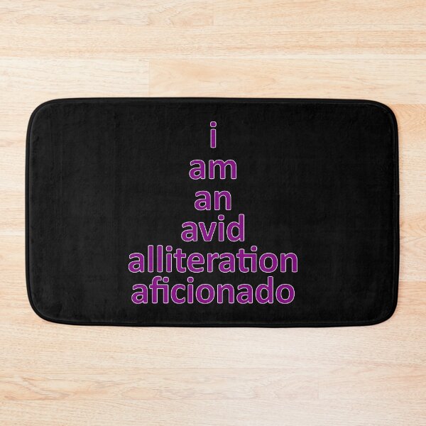 Item preview, I Am An Avid Alliteration Aficionado, Fun Word Pun Purple Letters designed and sold by artfulnotebook.