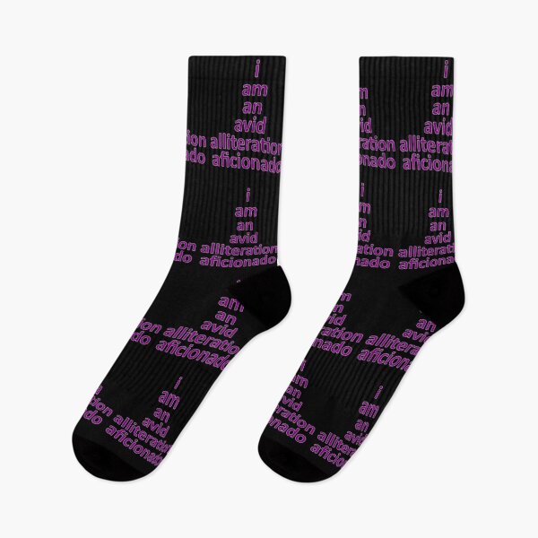 Item preview, I Am An Avid Alliteration Aficionado, Fun Word Pun Purple Letters designed and sold by artfulnotebook.