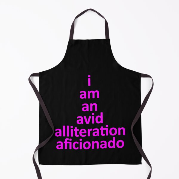 Item preview, I Am An Avid Alliteration Aficionado, Cool Word Pun Fuchsia Letters designed and sold by artfulnotebook.