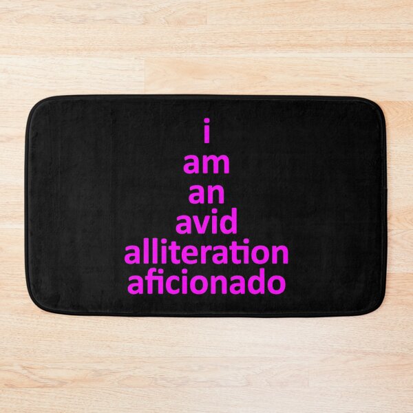 Item preview, I Am An Avid Alliteration Aficionado, Cool Word Pun Fuchsia Letters designed and sold by artfulnotebook.