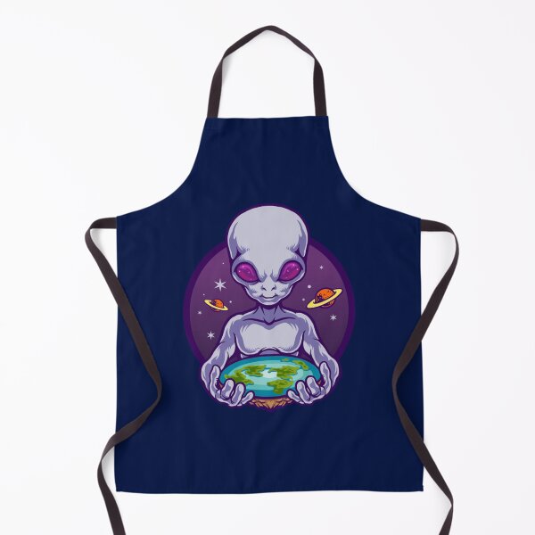 Item preview, Alien have and dominate a flat earth Illustration designed and sold by LostWeekendClub.