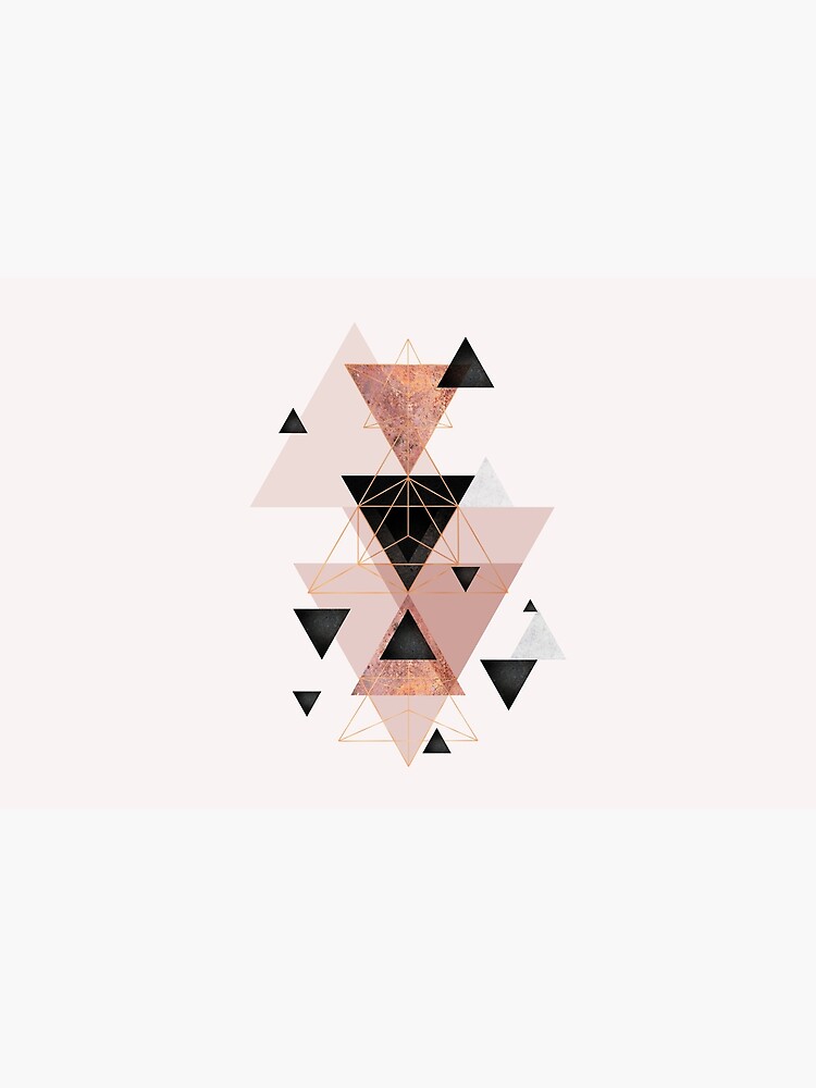 Thumbnail 2 of 2, Laptop Skin, Geometric in blush and rose gold designed and sold by UrbanEpiphany.
