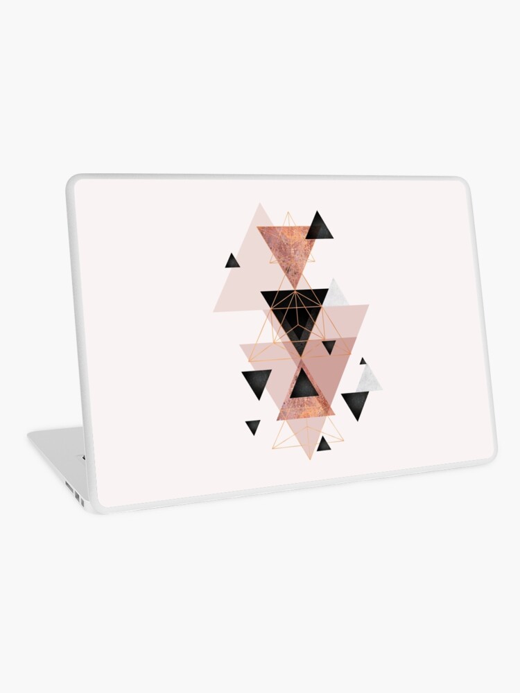 Thumbnail 1 of 2, Laptop Skin, Geometric in blush and rose gold designed and sold by UrbanEpiphany.
