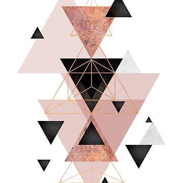 Artwork thumbnail, Geometric in blush and rose gold by UrbanEpiphany