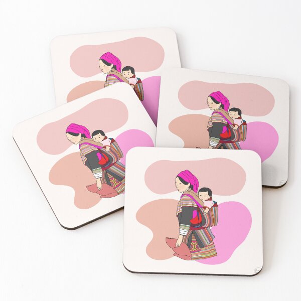 Item preview, Hmong Lady Carrying Baby (meiyudesigns) designed and sold by meiyudesigns.