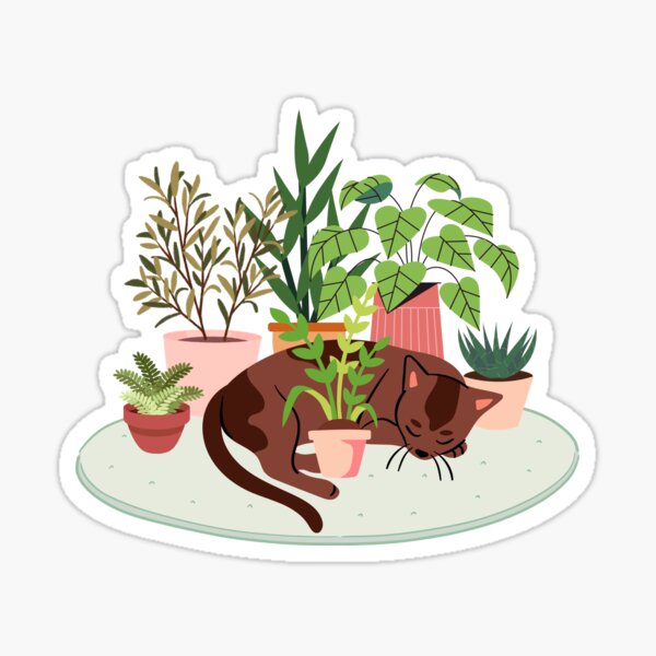 house cat in it's natural habitat Sticker