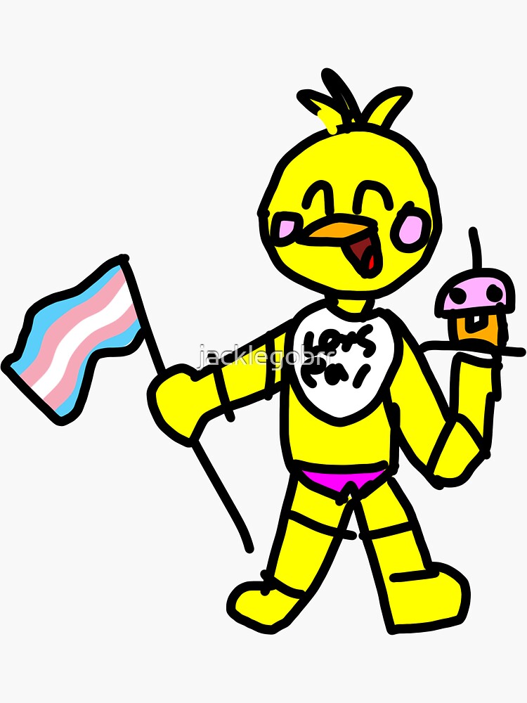 Withered Freddy says trans rights Sticker for Sale by jacklegobrr