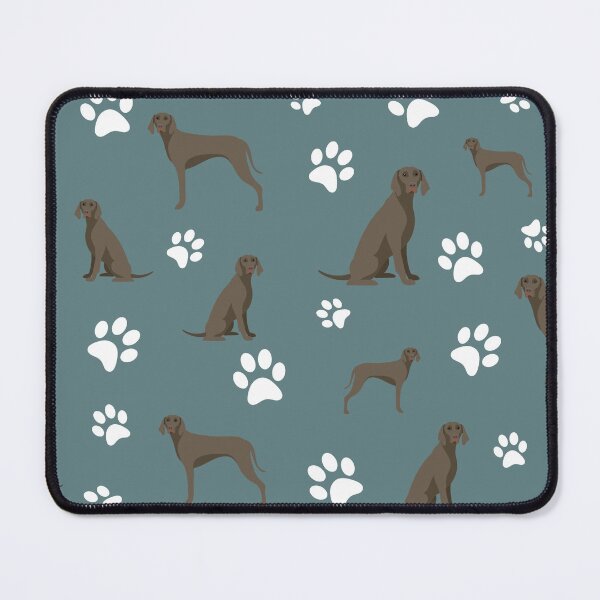 Item preview, Weimaraner Dog Paw Print Pattern on Gray Background designed and sold by tncgifts.