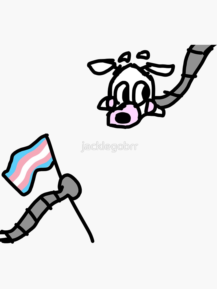 Withered Freddy says trans rights Sticker for Sale by jacklegobrr