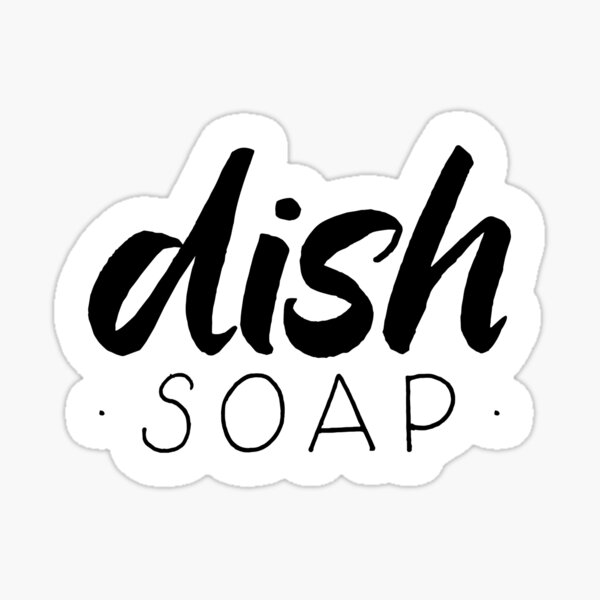 Cute Dish Soap and Sponge Sticker for Sale by Sam Spencer
