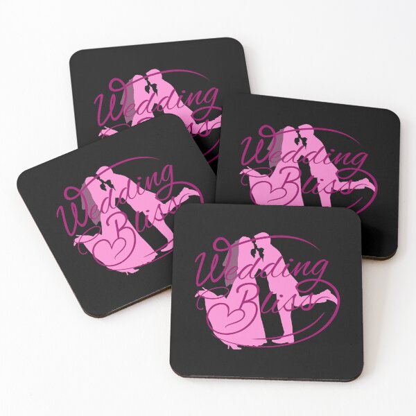 Item preview, Wedding Bliss - Fuchsia/Light Pink on Black designed and sold by PawsitiveMum.