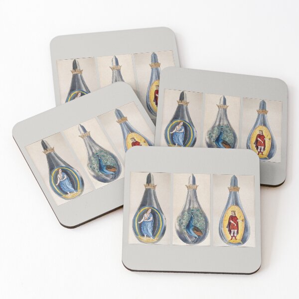 Item preview, Illustrations of alchemical flasks from Splendor Solis (an alchemical treatise) -16th Century designed and sold by monsterplanet.