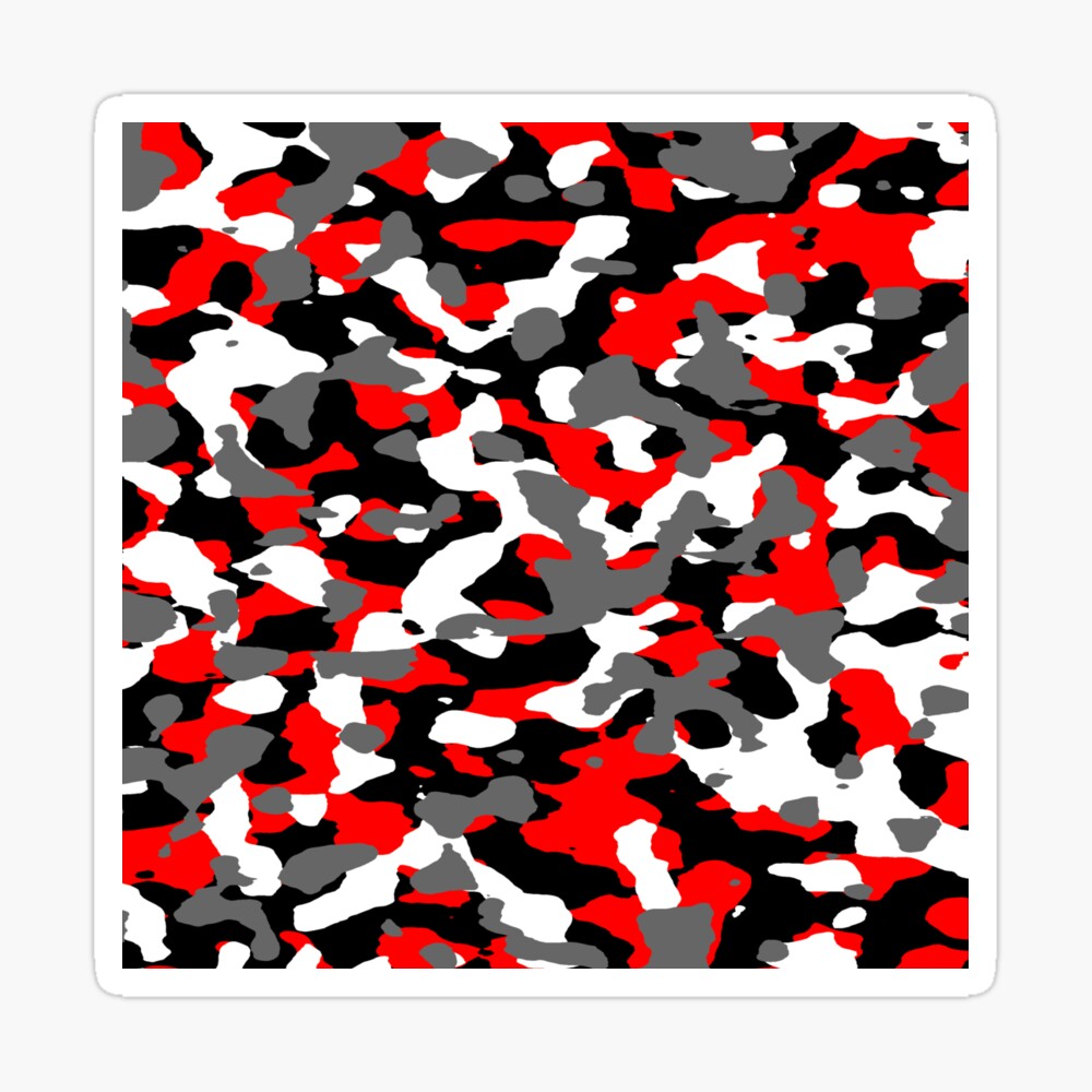 Camouflage rouge et noir Poster