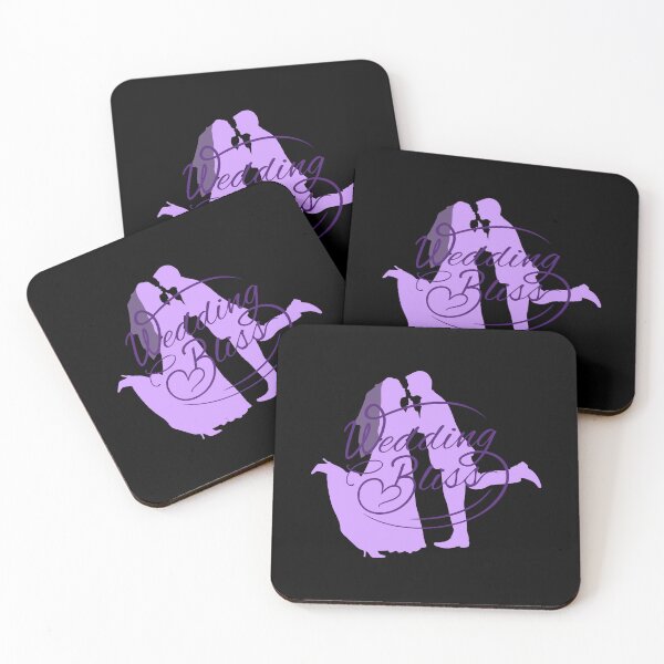 Item preview, Wedding Bliss - Deep Purple/Lt. Purple on Black designed and sold by PawsitiveMum.