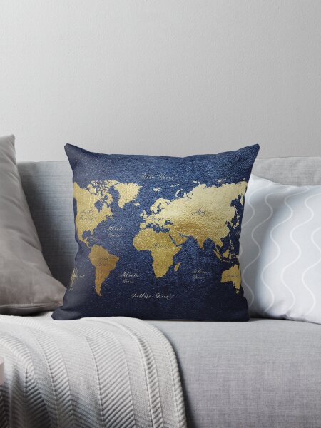Aperçu de l'œuvre Carte du monde créée et vendue par UrbanEpiphany.