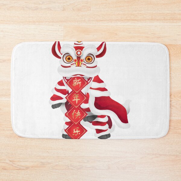 Item preview, Lion Dance Head Festival Happy Chinese New Year - White designed and sold by johnta17.
