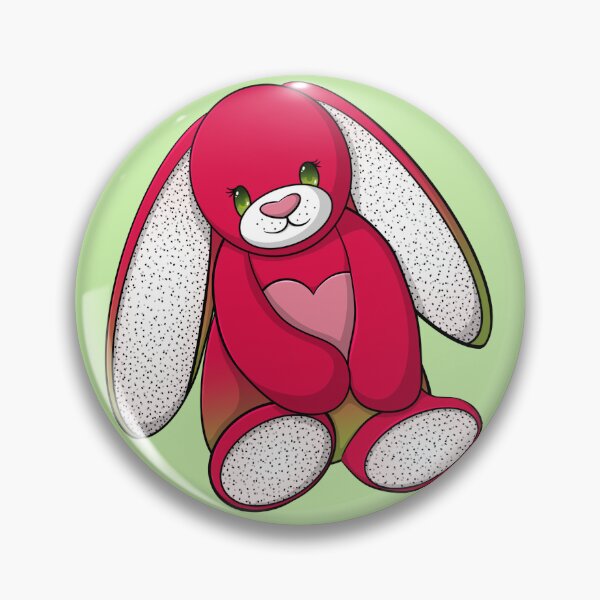 Item preview, Dragonfruit Themed Bunny Hugging A Heart designed and sold by NLDStudios.