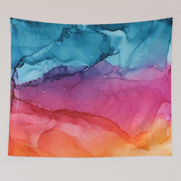 Item preview, Alcohol Inks - Teal, Pink and Orange designed and sold by artbylisanadine.