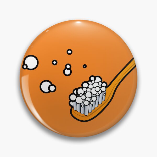 Item preview, Orange Toothbrush - Colorful Bathroom Art Series designed and sold by garzonetto.