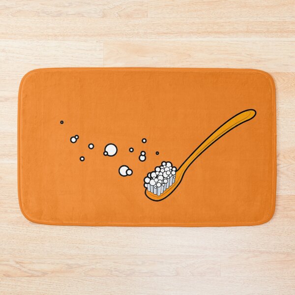 Item preview, Orange Toothbrush - Colorful Bathroom Art Series designed and sold by garzonetto.