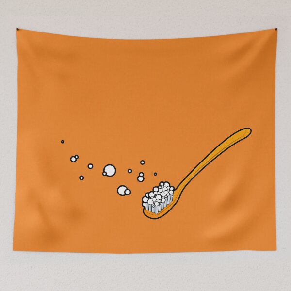 Item preview, Orange Toothbrush - Colorful Bathroom Art Series designed and sold by garzonetto.