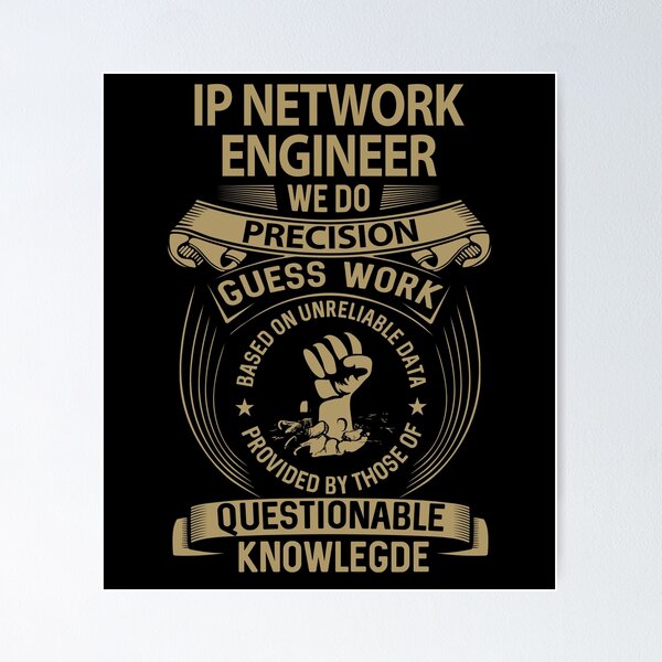 Vista previa del artículo con la obra «Camiseta de ingeniero de red IP - Hacemos camiseta de artículo de regalo de trabajo de precisión», diseñado y vendido por paneczkopat.