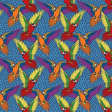 Artwork thumbnail, Flight of Freedom & Pride Rainbow Parrots by Rainbow Pride