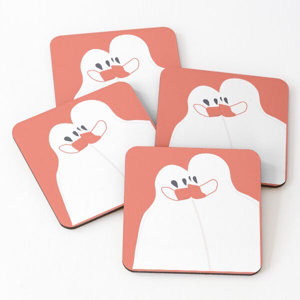 Item preview, Couple in ghost costumes kissing in masks designed and sold by Nia-Chi.