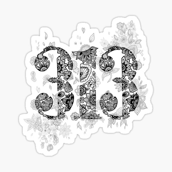 313 Detroit Floral Sticker