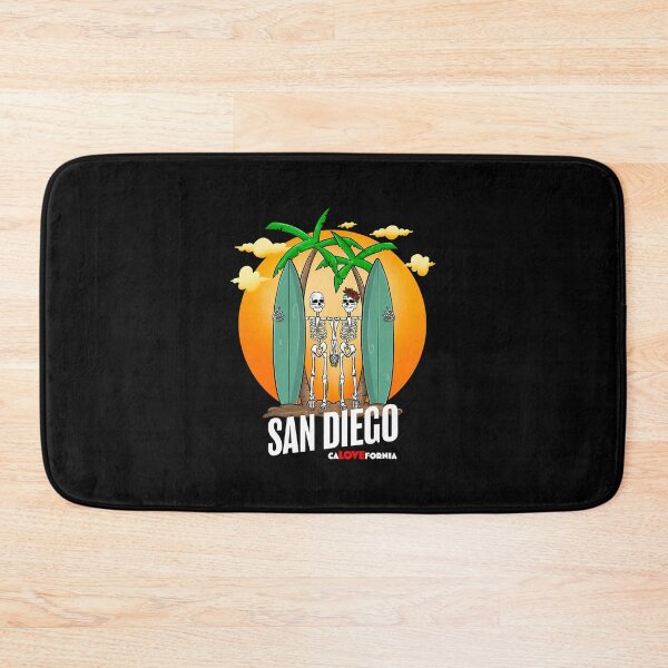 Item preview, California Surf San Diego Beaches Surfing Skeletons Couple designed and sold by danieljames11.