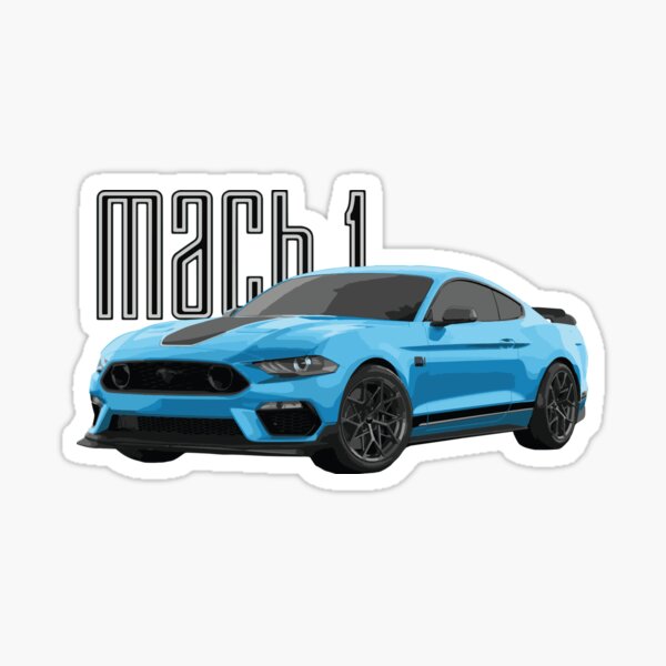 Item preview, MACH 1 Mustang GT 5.0L V8 Grabber Blue Car designed and sold by cowtownCOWBOY.