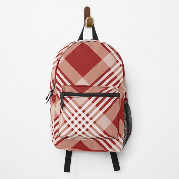 Item preview, Red and White Four Lines Symmetry Diagonal Checked Square Diamond Geometric Pattern designed and sold by Moyanana.