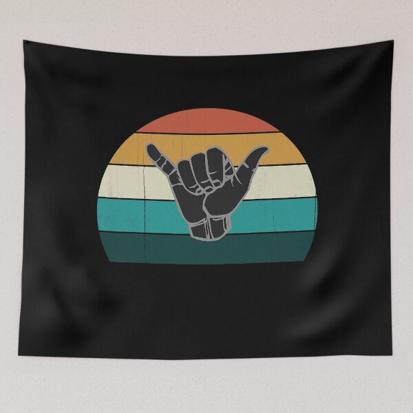 Item preview, Shaka And Surf Sign - Cool Vintage Surfer designed and sold by danieljames11.
